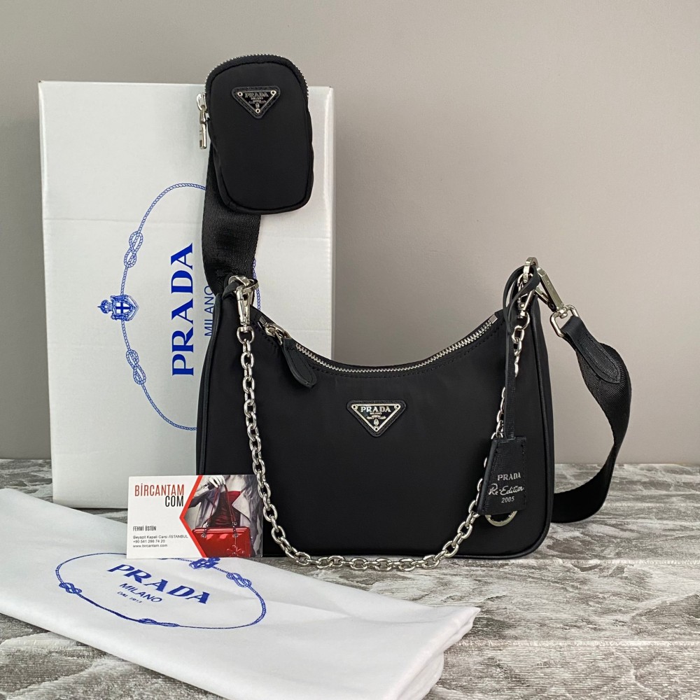 Prada Re-Edition 2005 Multi Pochette · Black