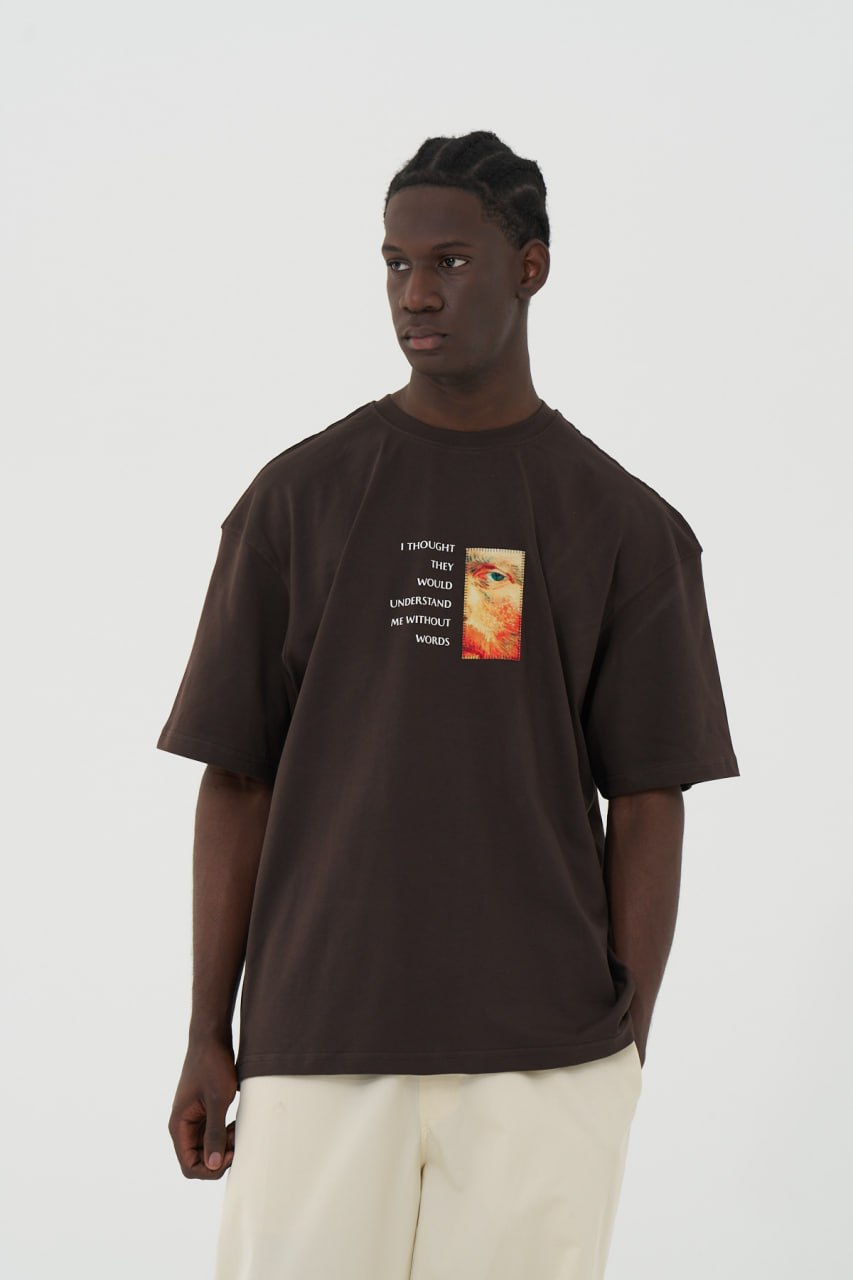Vincent Van Gogh · Eternity Oversize T-Shirt (Kahve)
